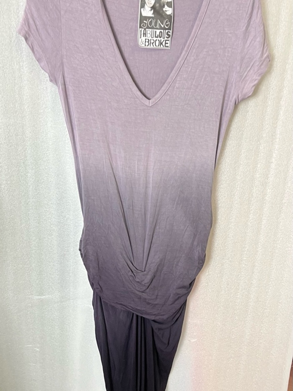 Young Fabulous & Broke Lavender to Plum Ombre V-Neck Tunic